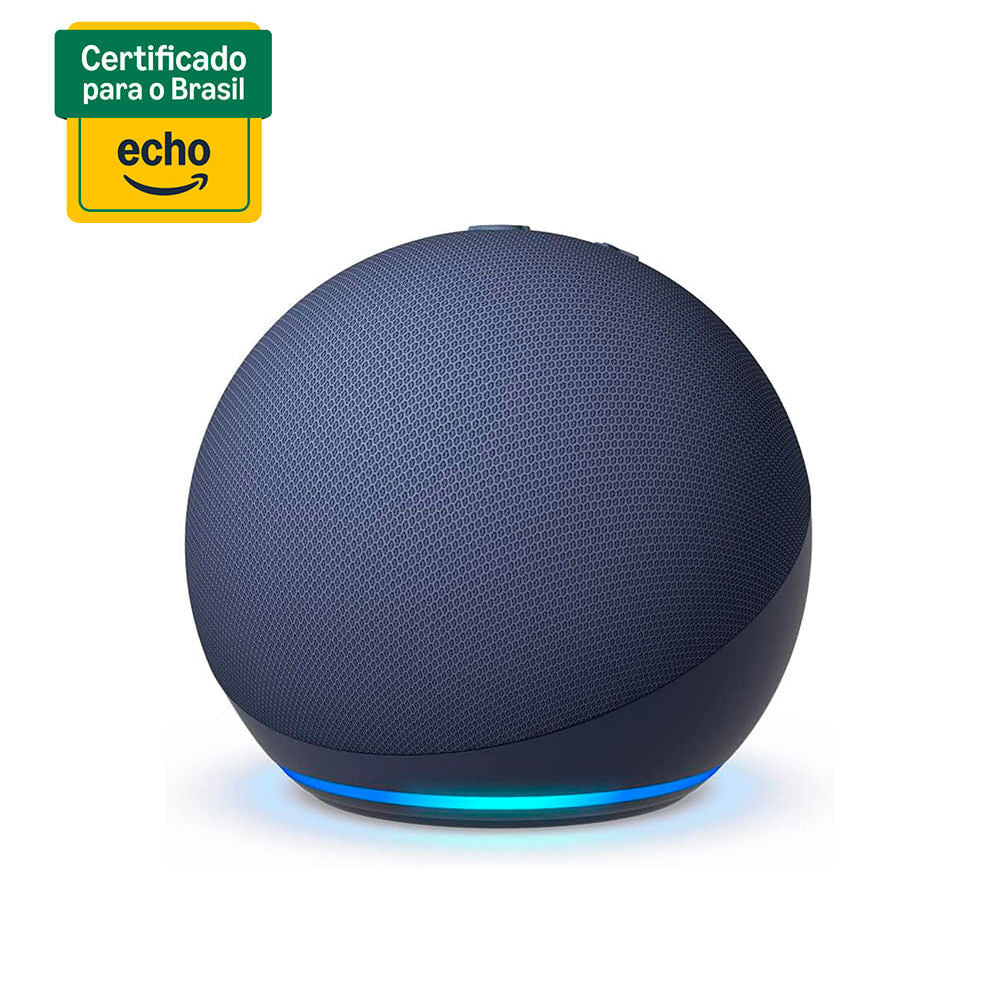 Echo Dot 5ª Geração Smart Speaker com Alexa, Inteligência Artificial, Bluetooth, Alto-Falante Inteligente, Azul-marinho