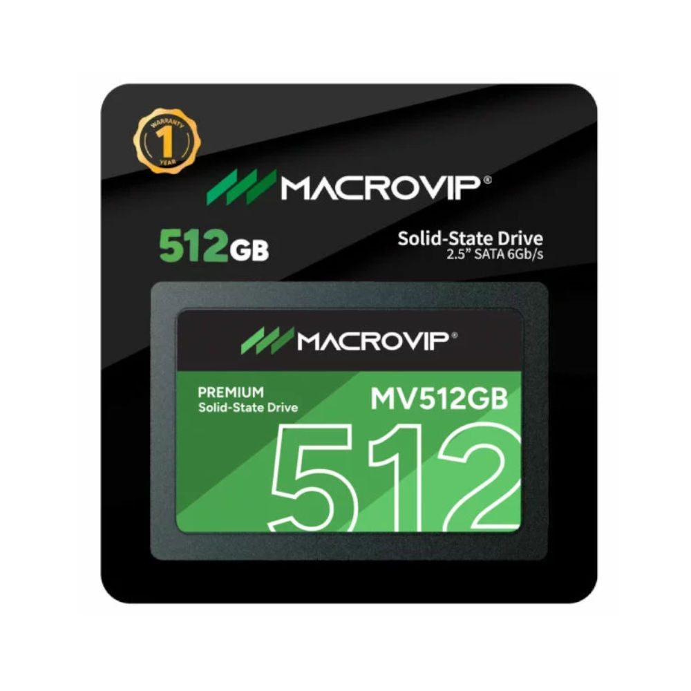 SSD Macrovip Premium 512GB SATA III 2.5" Leitura 520MB/s Gravação 450MB/s - MV512GB