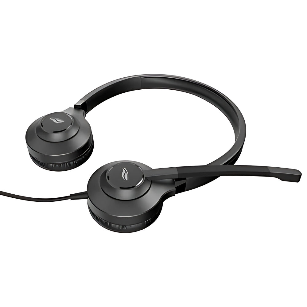 Fone Headset USB PH-360BK C3Tech, Som Estéreo, Cancelamento de Ruído ENC, Controle no Cabo, Preto