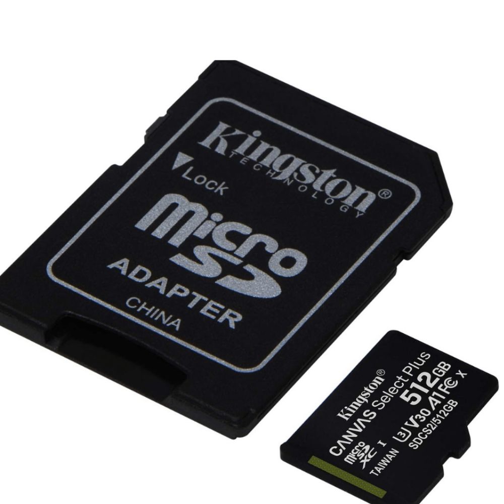 Cartão de Memória Micro SD  512GB Kingston 100MB/s Canvas Select Plus (SDCS2/512GB)