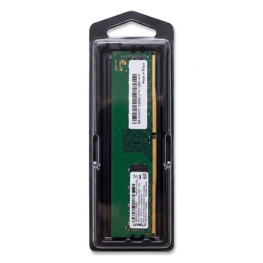 Memória Ram Desktop 8GB (1X8GB) DDR4 3200MHz Smart SMU4WEC8C1K0464FCG, PC4-3200AA-UA1-11
