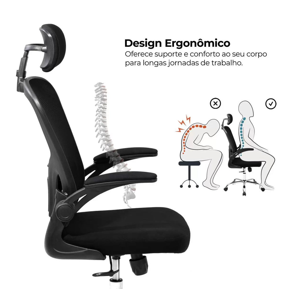 Cadeira Presidente Duoffice Vegas DU-300 Linha A Ergonômica