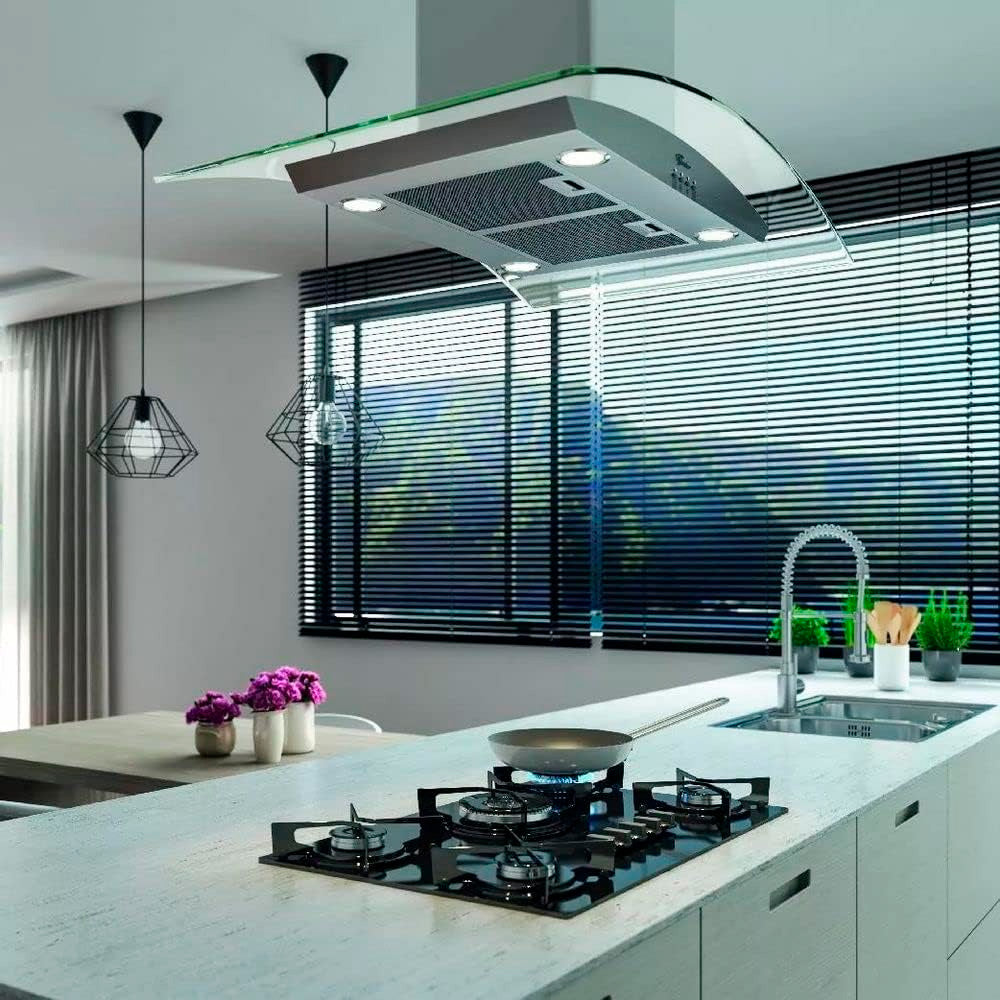 Fogão Cooktop 5 Bocas Fischer 5Q FIT LINE Gás Mesa Vidro Preto BIVOLT
