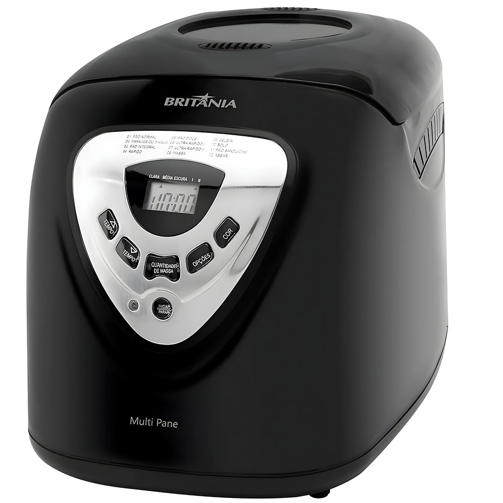 Panificadora, Multipane, 550W, Preto, 220v, Britânia 12 Programações