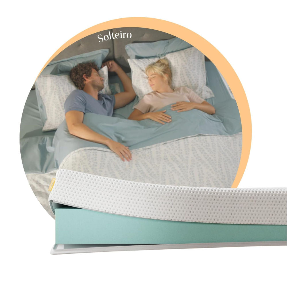 Colchão Emma Solteiro D28 Basics 17 cm (88 × 188 cm) – Espuma Ortopédica, Hipoalergênico, Branco