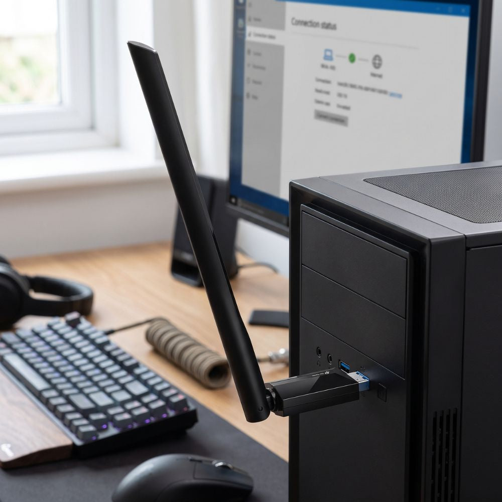 Adaptador AC1300 TP-Link USB Archer T3U Plus Dual Band 3.0 Com Antena de Alto Ganho de 2,4 GHz/5 GHz MU-MIMO