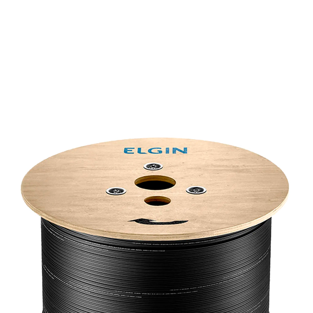 Cabo de Fibra Óptica AS Drop Monomodo Elgin Bobina 1km Elgin 46RFBRDP011K