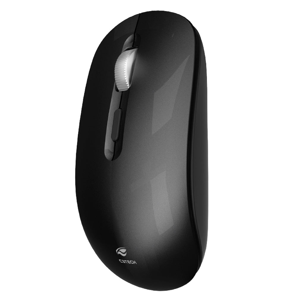 Mouse Sem Fio Recarregável M-W80BK 1600 DPI, C3Tech - Preto