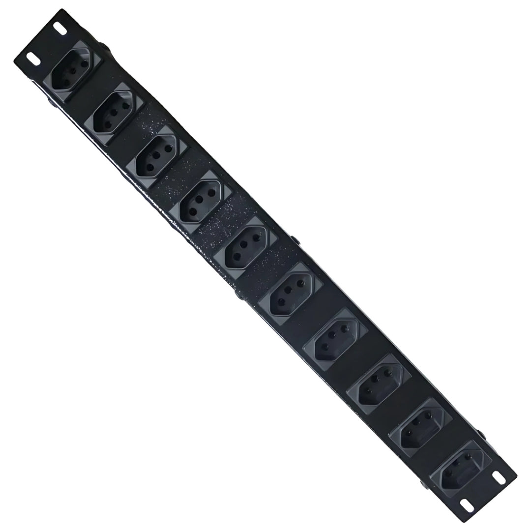 Régua Para Rack 19 de 10 Posições, 10 Amperes, Para Rack Servidor - MAX ELETRON