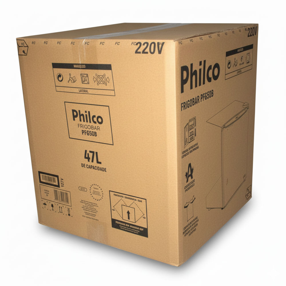 Frigobar Philco PFG50B 47 L 220V, Porta Reversível, Controle de Temperatura, Degelo Manual, Classe A+ – Branco
