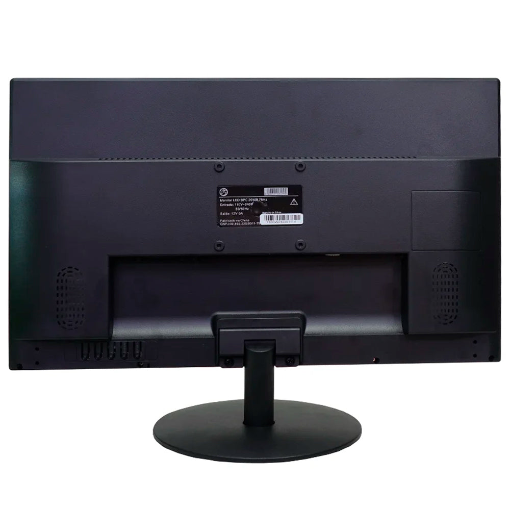 Monitor LED 20 Polegadas, Widescreen, VESA, HDMI/VGA, Brazil PC, BPC 20WR 75Hz - Preto