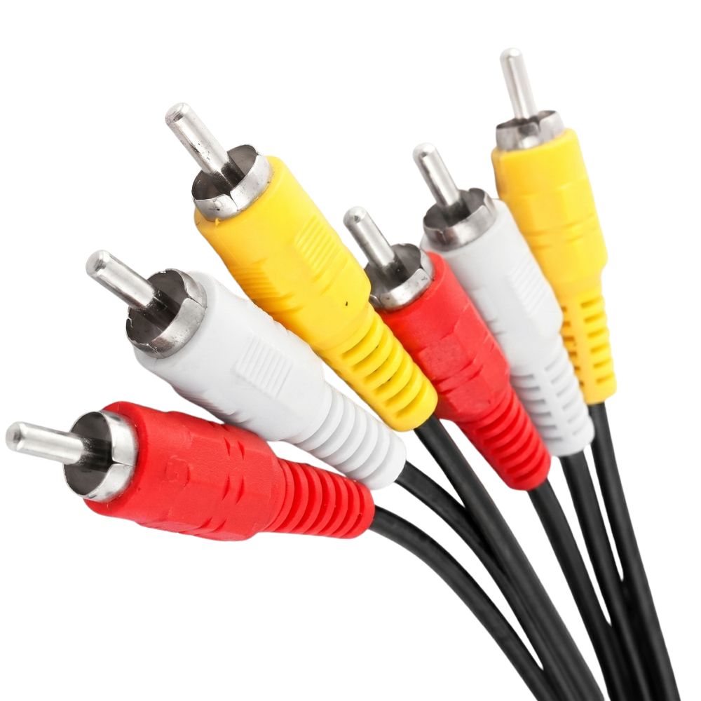 Cabo RCA Áudio e Vídeo AV para TV, DVD, Receptor e Equipamentos Compatíveis