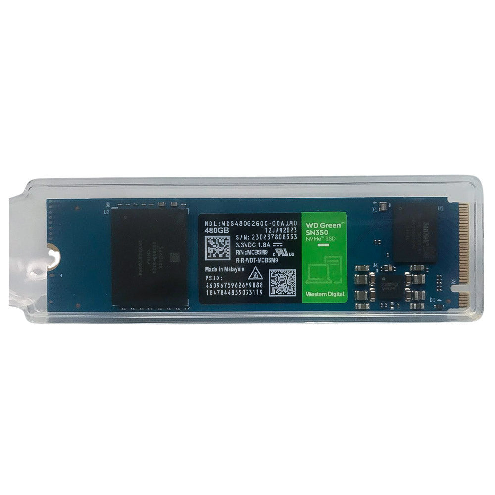 SSD M.2 Nvme 480GB, Western Digital, WD GREEN, 2280 SN350 PCIe Leitura: 2400MB/s e Gravação: 1650MB/s - WD S480G2G0C