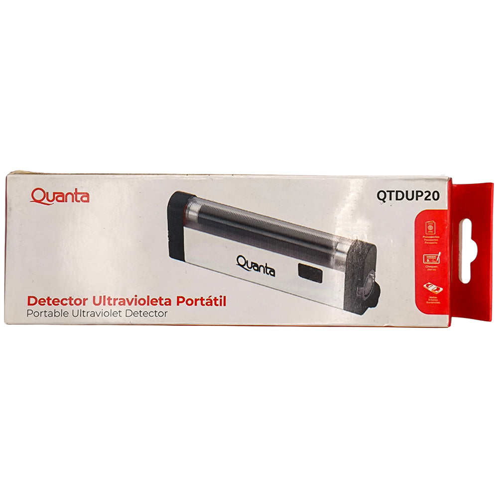 Detector de Notas Falsas Quanta QTDUP20, Com Raios Ultravioletas, Cinza