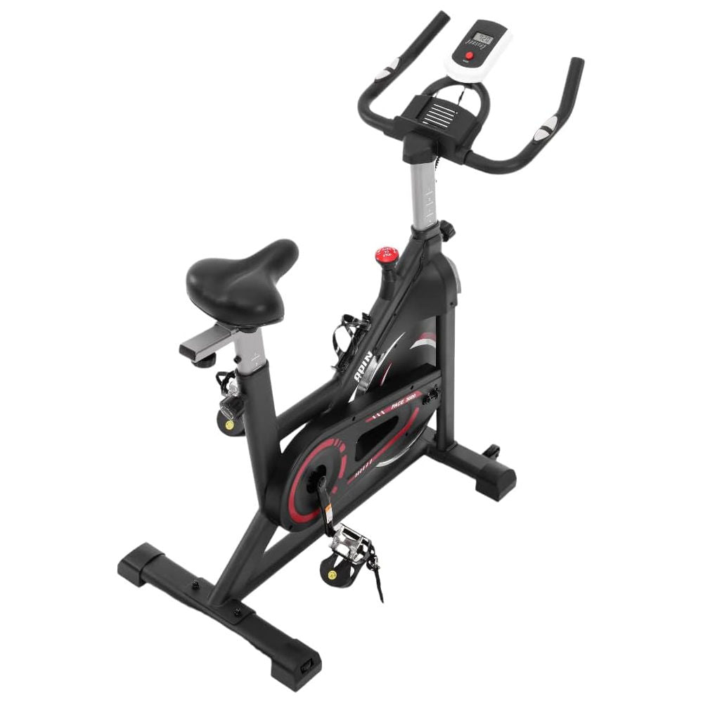 Bicicleta Ergométrica Para Spinning Mecânica 8kg Odin Fit Pace 3000, Cor Preto/Vermelho