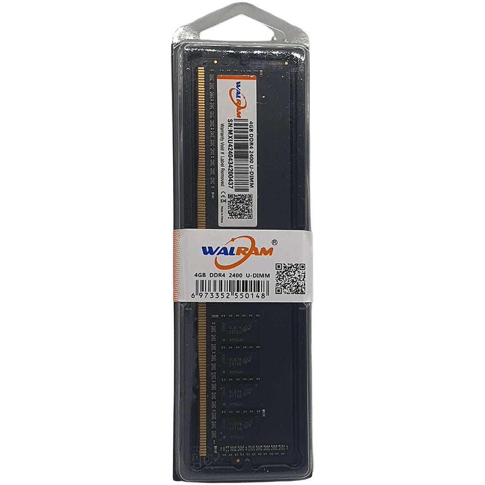 Memória RAM Desktop 4GB, 2400MHz, DDR4, U-DIMM Walram, Preta