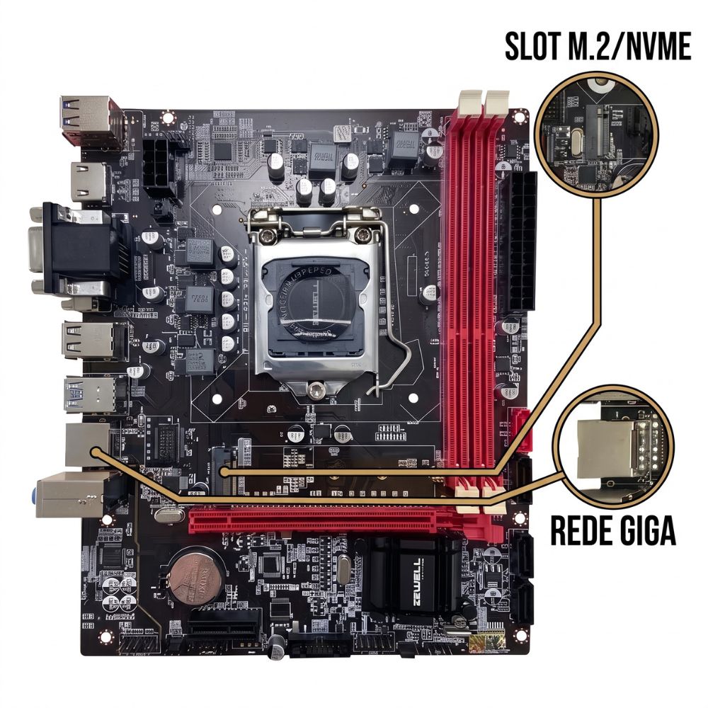 Placa Mãe B75 Lga 1155 Memória Ddr3 Sata M.2 Usb 3.0 Suporte Intel Lga1155 Core I7 I5 I3 Desktop Mainboard HN_B75_V1.51