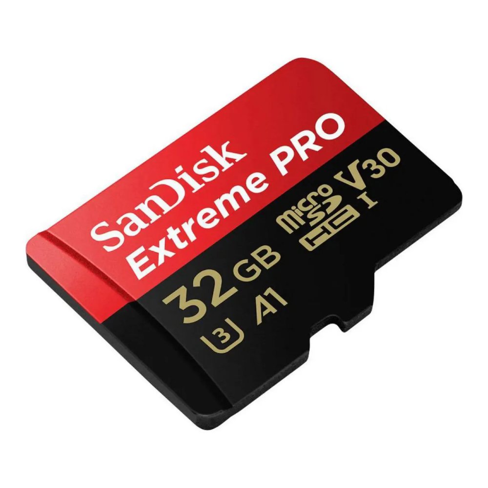 Cartão de Memória Micro SD 32GB SanDisk Extreme Pro V30 U3 32GB 4K - SDSQXCG-032G-GN6MA, Com Adaptador