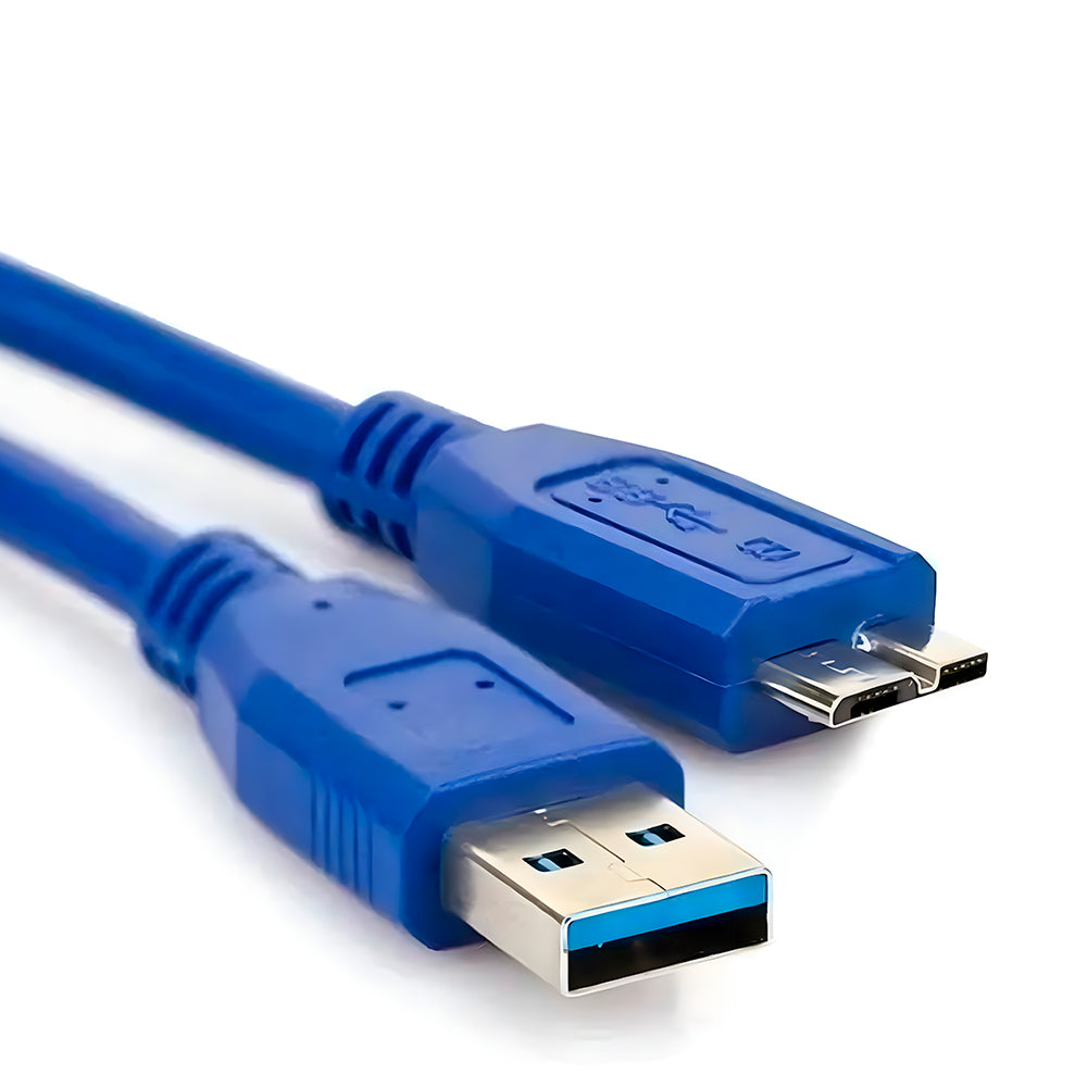 Cabo USB AM/BM 3.0 1,5M Micro-Para Uso Em HD Externo, Portátil e Case de HD e SSD