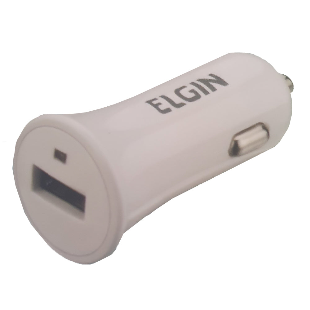 Carregador USB de Tomada + Carregador Veicular 1 Saída 1A 5W + Cabo MicroUSB de 1 Metro Elgin, 46RCK1USB00 Branco Bivolt