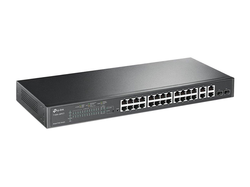 Hub Switch de 24 Portas TP-Link T1500G-28PCT TL-SL2428P Poe+2SFP 10/100/1000MBPS