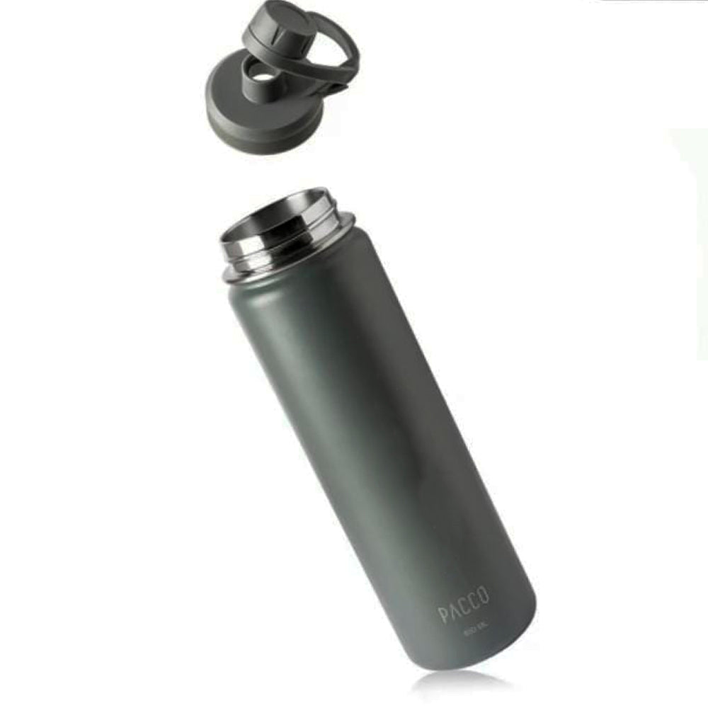 Garrafa Termica Pacco Hydrav2 650ml -Inoz Até 24H Gelada, Cinza