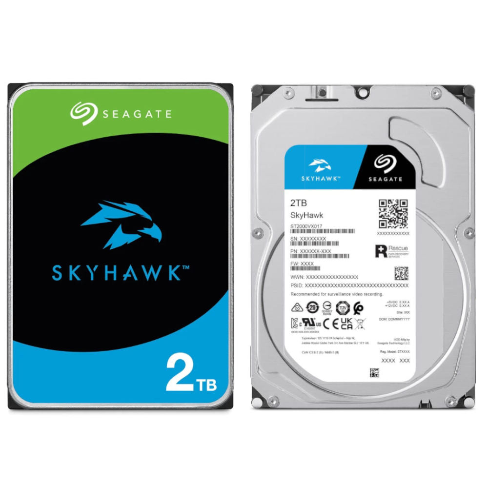 HDD Interno Seagate 2TB Skyhawk Surveillance Sata 6gbp 256MB Cache, 3.5 Polegadas - St2000vx017