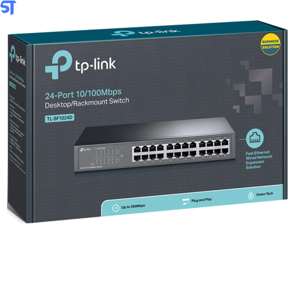 Switch 24 Portas TP-Link TL-SF1024D 10/100 Mbps Rack/Desk