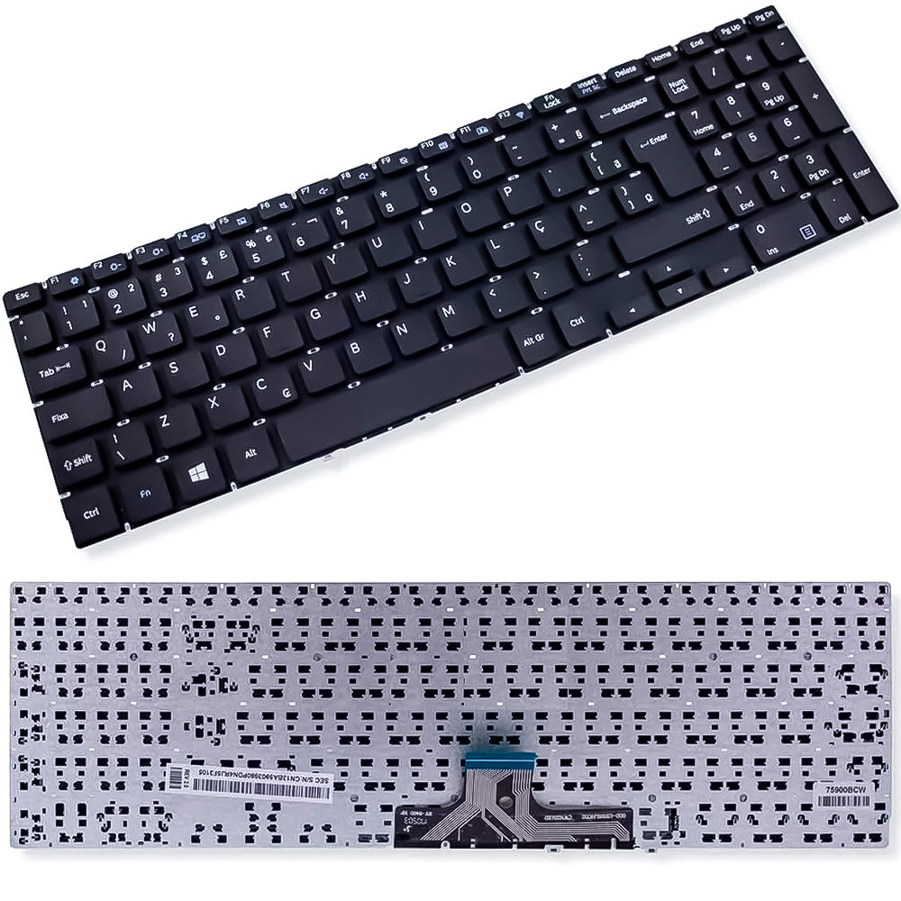 Teclado Para Notebook Compativel Com Samsung NP300E5K Expert X41 - Preto