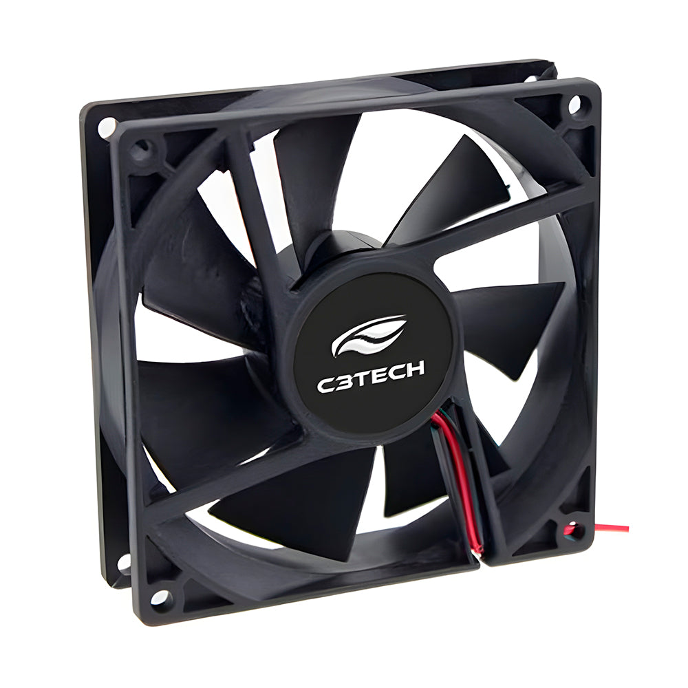 Cooler Fan C3Tech Storm, 80mm, 4 Pinos Molex, 2.200 RPM, F7-PW10BK, Preto, S/Caixa