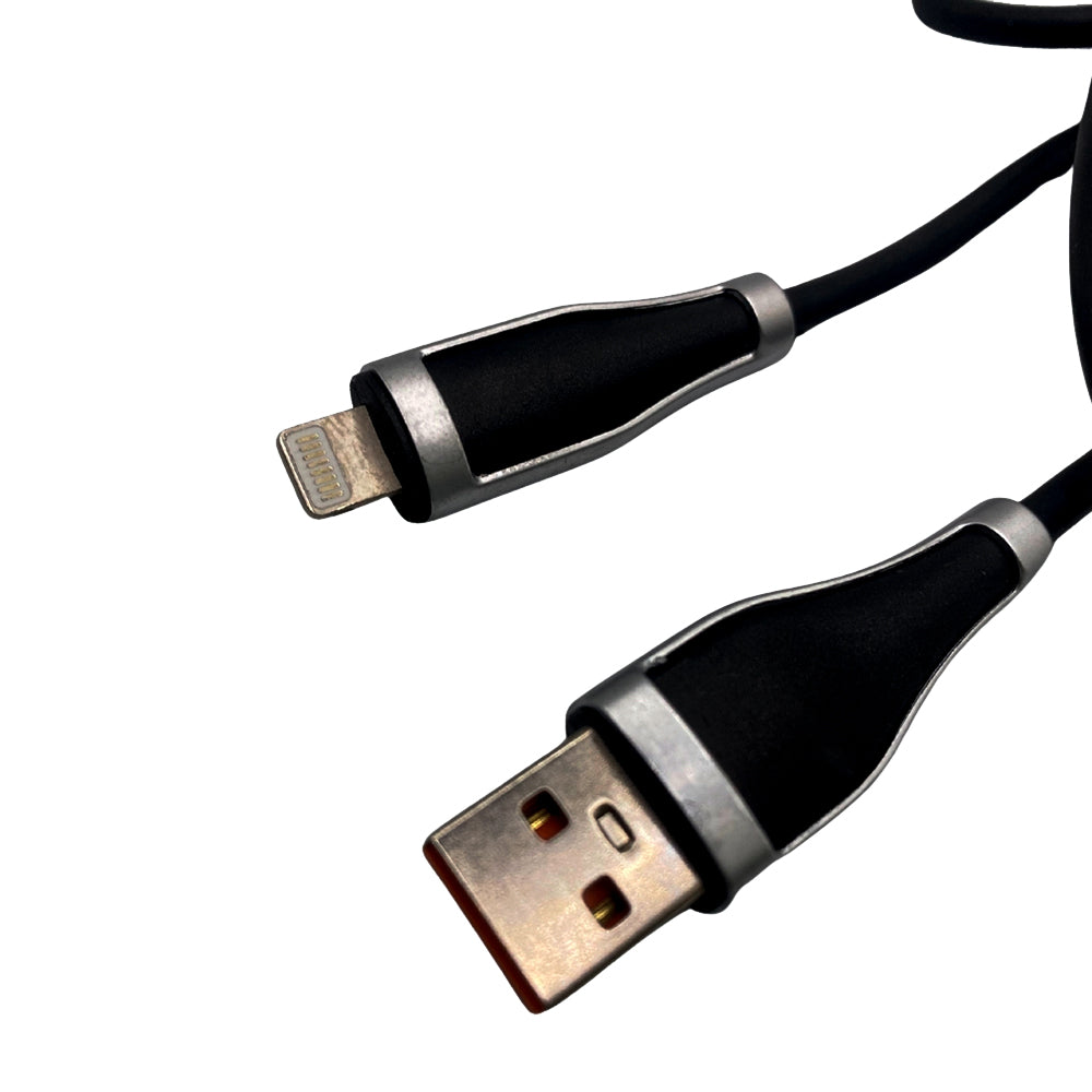 Cabo USB Para Lightning, Carga e Dados, Super Rápido, 4.8A, Acabamento em Silicone, HB05-2, H'Maston, Preto