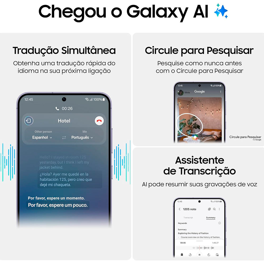 Samsung Galaxy S24+ 5G 256GB 12GB RAM Galaxy AI, Tela QHD 6.7'' 120Hz, Câmera 50MP Selfie 12MP - Cinza