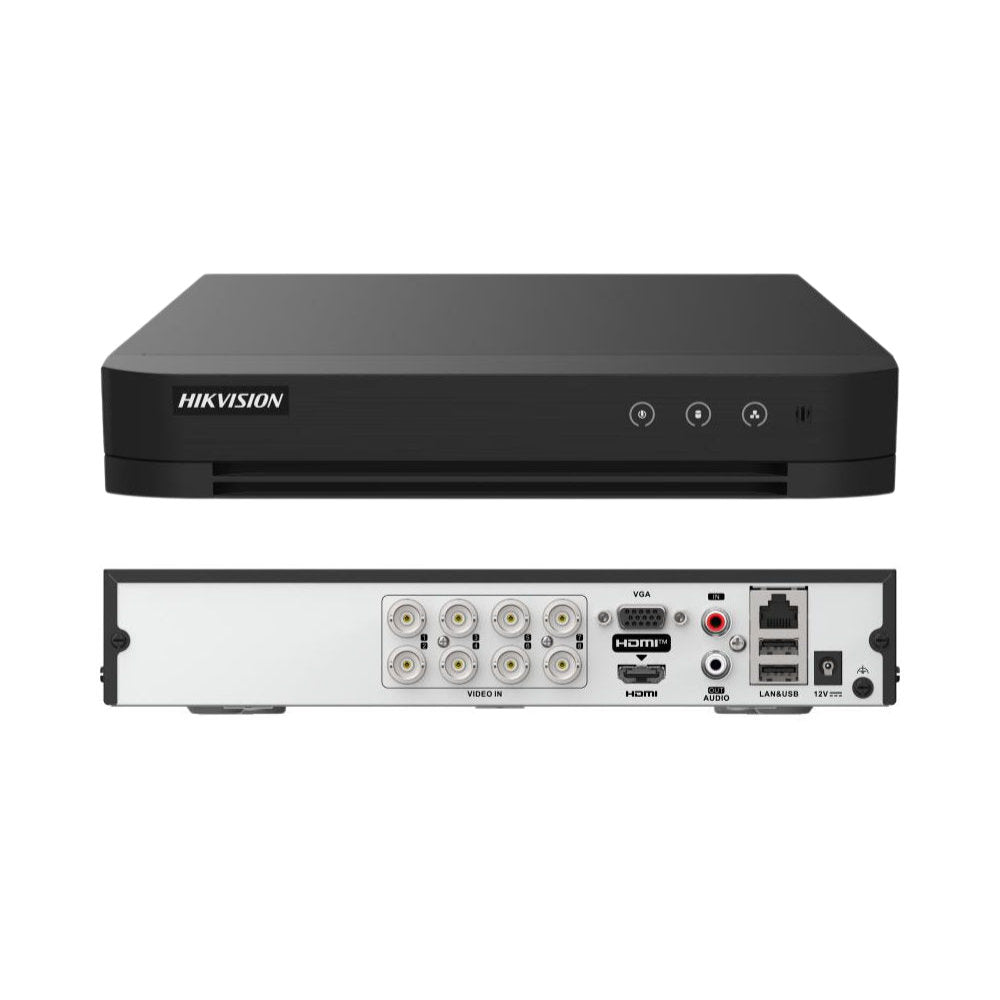Gravador Digital 8 Canais Turbo Hikvision HD DVR 7200 Series H.265 1080P HDMI DS-7208HGHI-M1