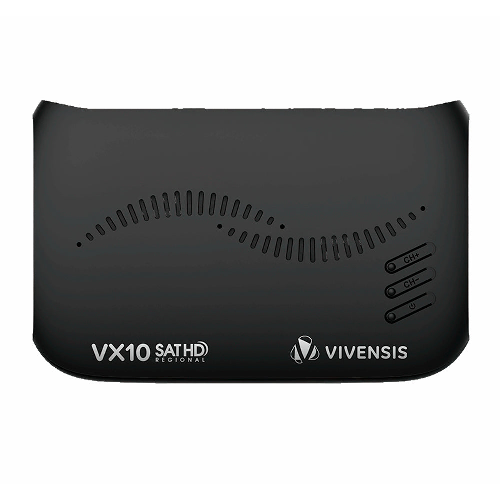 Receptor de TV Digital Vivensis, Full HD, Smart Via Satelite, VX10, Bivolt, Preto