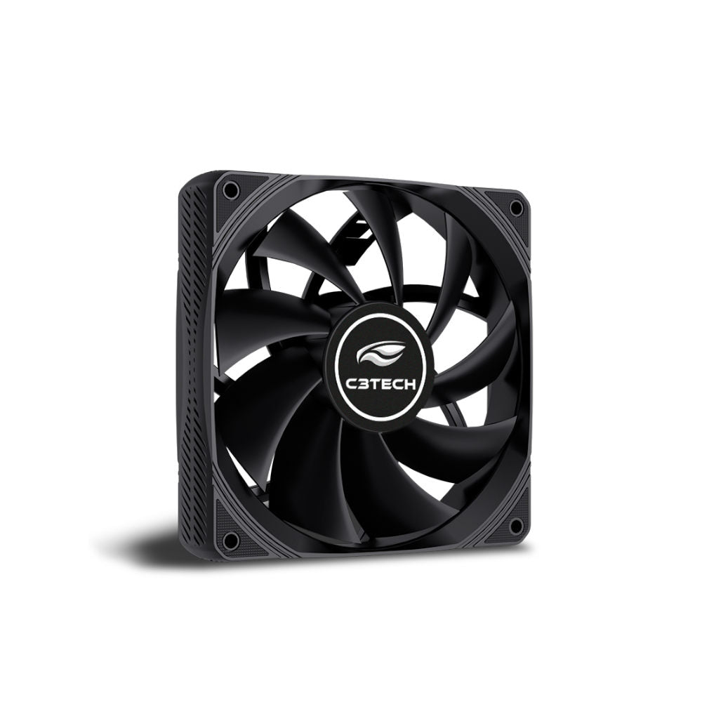 Cooler Fan F9-200BK C3Tech 9 Lâminas, Rolamento Hidráulico, Fluxo 45 CFM, 1.200 RPM, Silencioso Conector Molex 4 Pinos