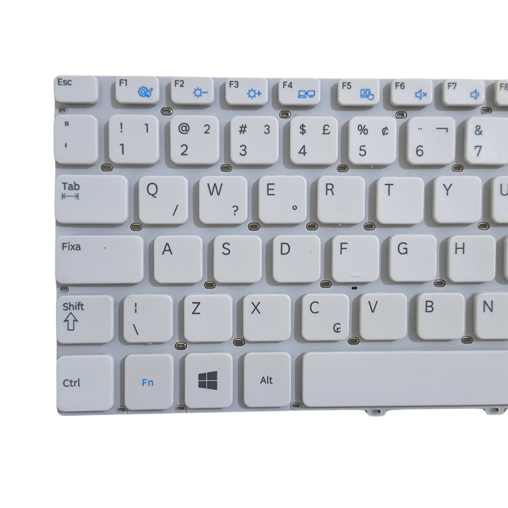 Teclado Notebook Samsung NP270E4E, NP275, NP355V4X , Com Tecla "Ç", S/ Teclado Númerico, Sem Frame, Branco