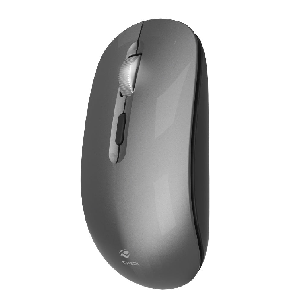 Mouse Sem Fio Recarregável 1600 DPI, Nano Receptor USB, Cinza, M-W80GY - C3Tech