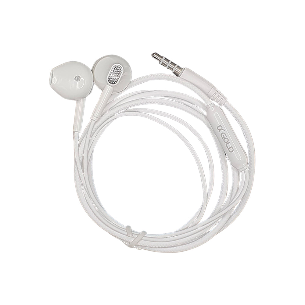 Fone De Ouvido Stereo, Super Bass, Fio 1.2 Metros, A'Gold - FN-A56 Branco