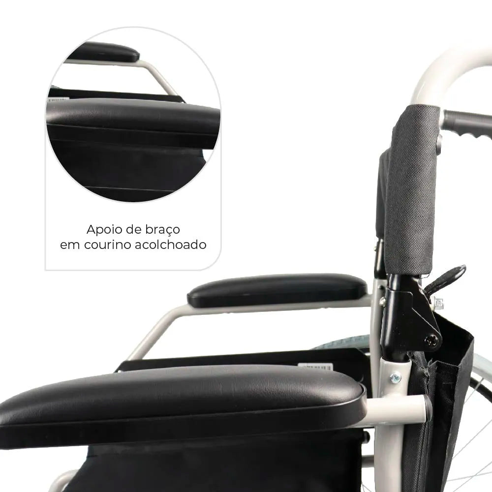 Cadeira De Rodas Dobrável Resistente Até 100kg D100 Dellamed