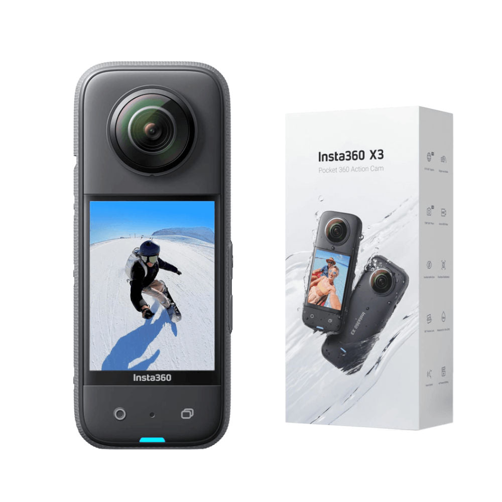 Câmera Insta360 X3 Ação 360, Resistente Água 10m, Sensor 1/2