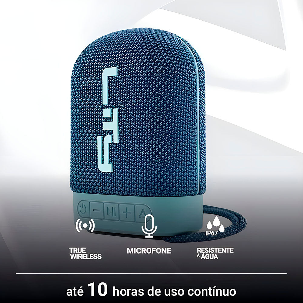 Caixa de Som Portatíl Bluetooth, 5W, Protecao IP67, Lity B10 - Azul