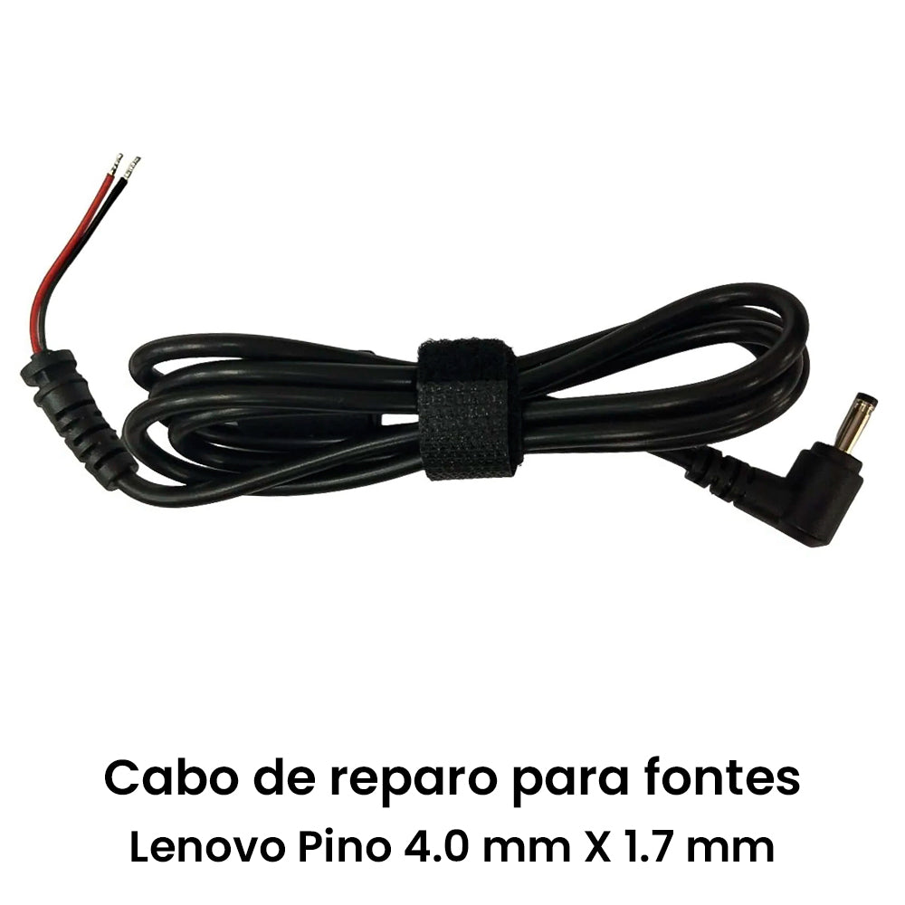 Cabo de Reparo Para Fonte Carregador Notebook Lenovo Pino 4.0 mm X 1.7 mm