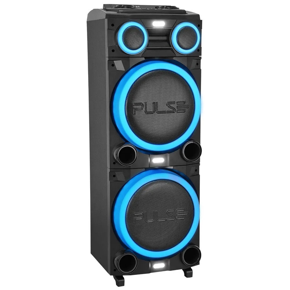 Caixa de Som Pulse SP516 Torre Double 12", 2700W, Bluetooth, USB/SD, Rádio FM, Bateria Recarregável