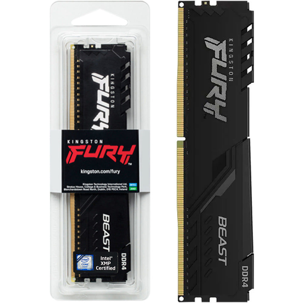 Memória Kingston Fury Beast, 8GB, 3600MHz, DDR4, CL17, Preto - KF436C17BB/8