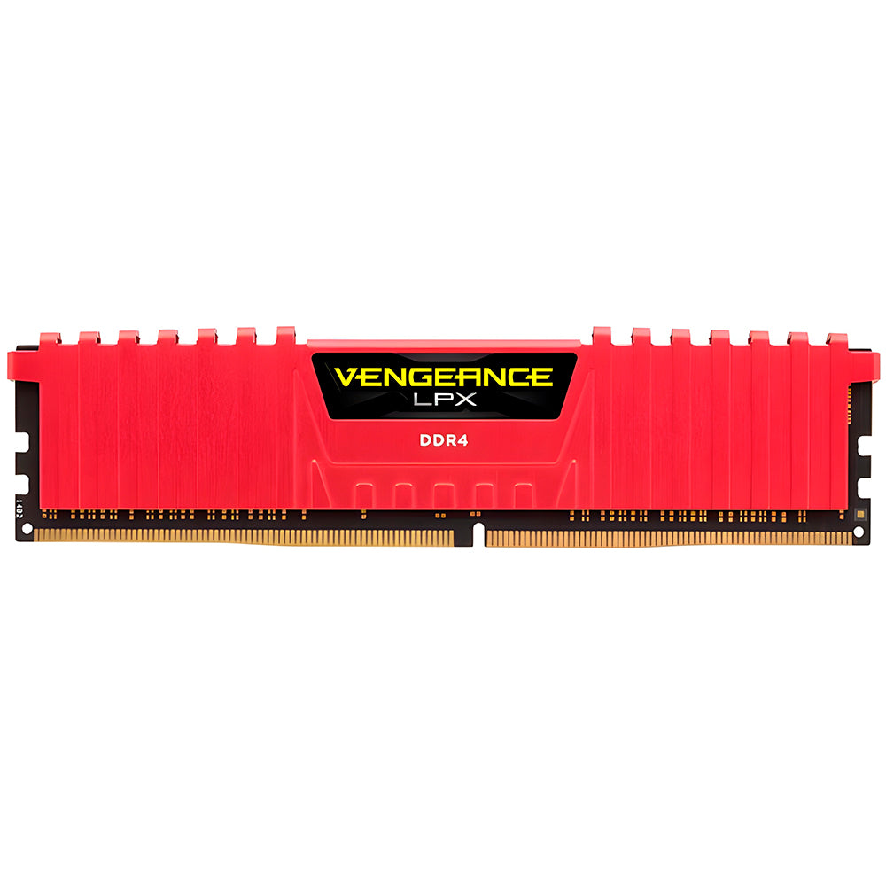 Memória RAM Desktop 8GB DDR4 2666MHz 1.20V PC4-21300 BANSHEE CORSAIR VENGEANCE LPX C14 Vermelho  - CMK8GX4M1A2400C14R