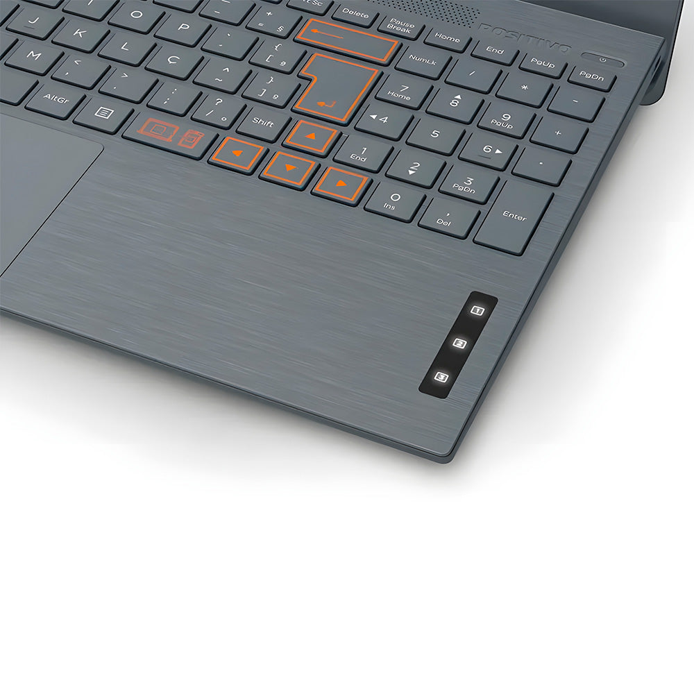 Notebook Positivo Vision C15 Lumina Bar Celeron, 4GB 128GB, Tela 15 Pol. HD Antirreflexo, Windows 11, Tecla Link - Cinza