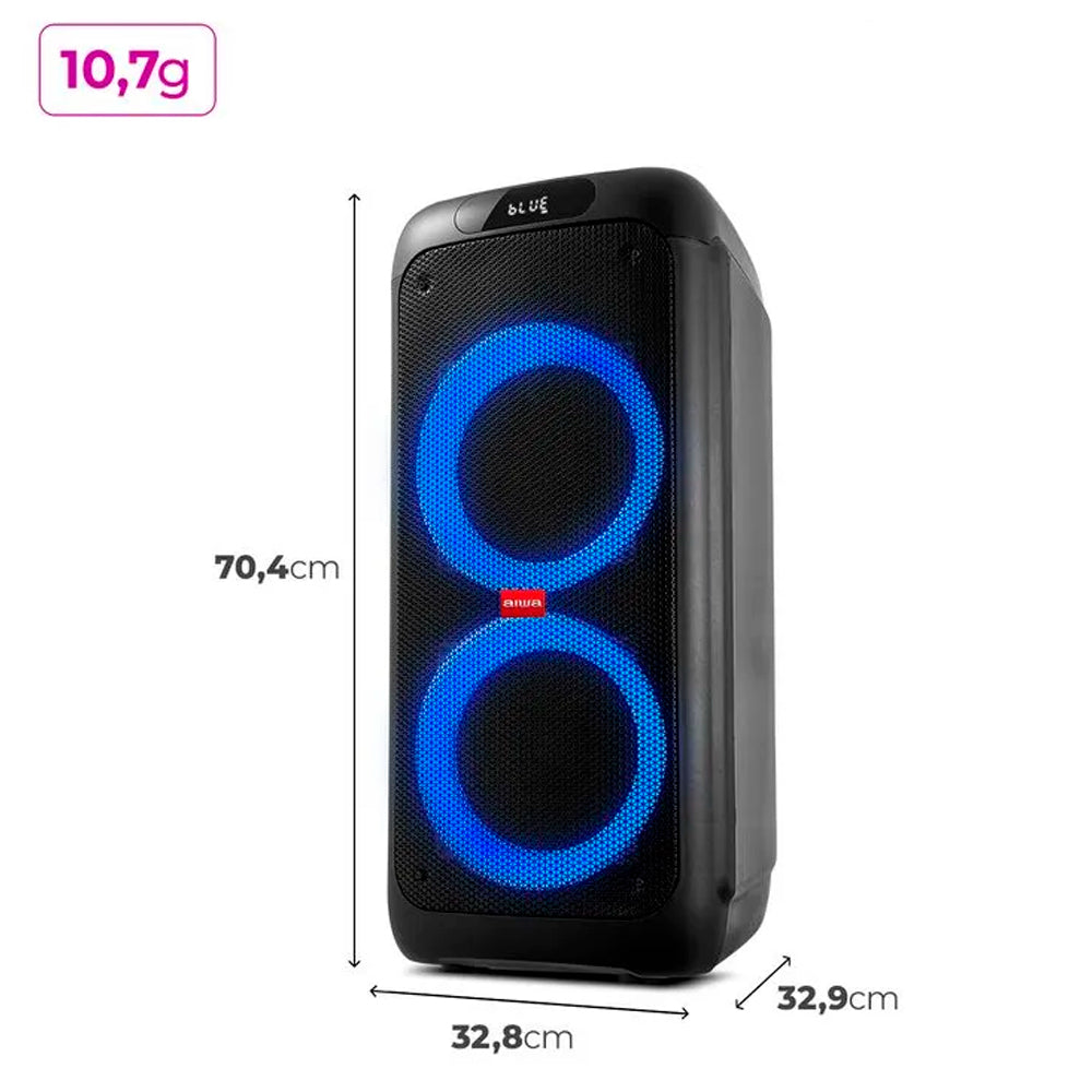 Caixa de Som Aiwa PartyBox PB-01 Bluetooth 200W Bivolt Preta AWS-PB-01