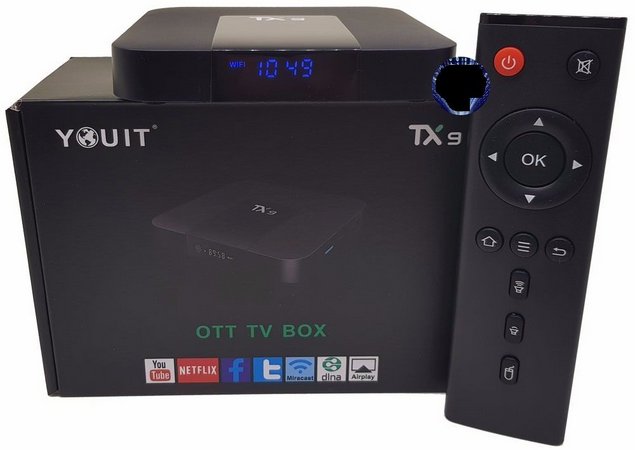 Receptor Tv Box TX9 4k 4GB de Memória 32GB de Armazenamento Android 8.1