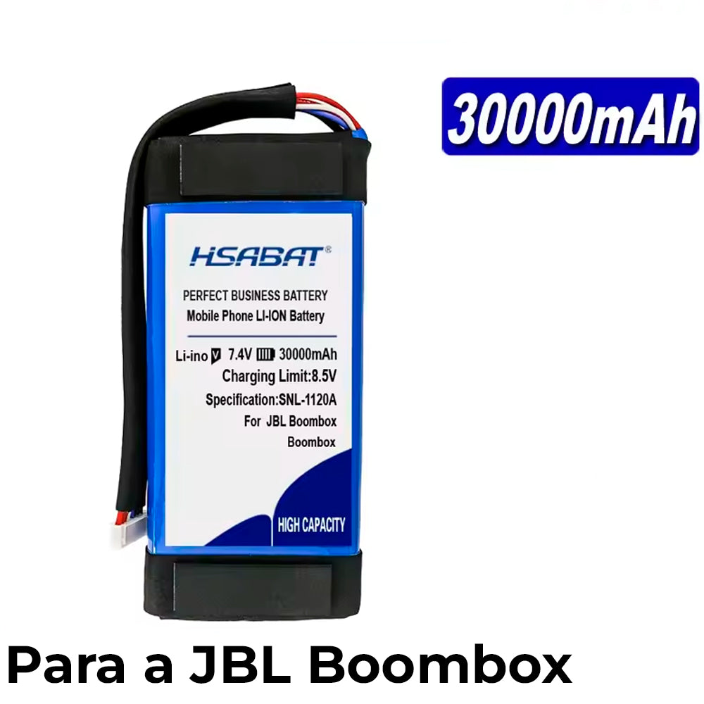 Bateria Para JBL Boombox HSABAT 7.4V 30000mAh Modelo SML-1120A,Limite de Carregamento 8.4V
