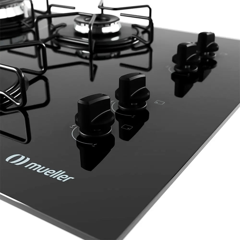 Fogão Cooktop Mueller 4 Bocas G5,  Ultra Chama Com Queimador Tripla Chama Mcg134bg1- Preto, Bivolt